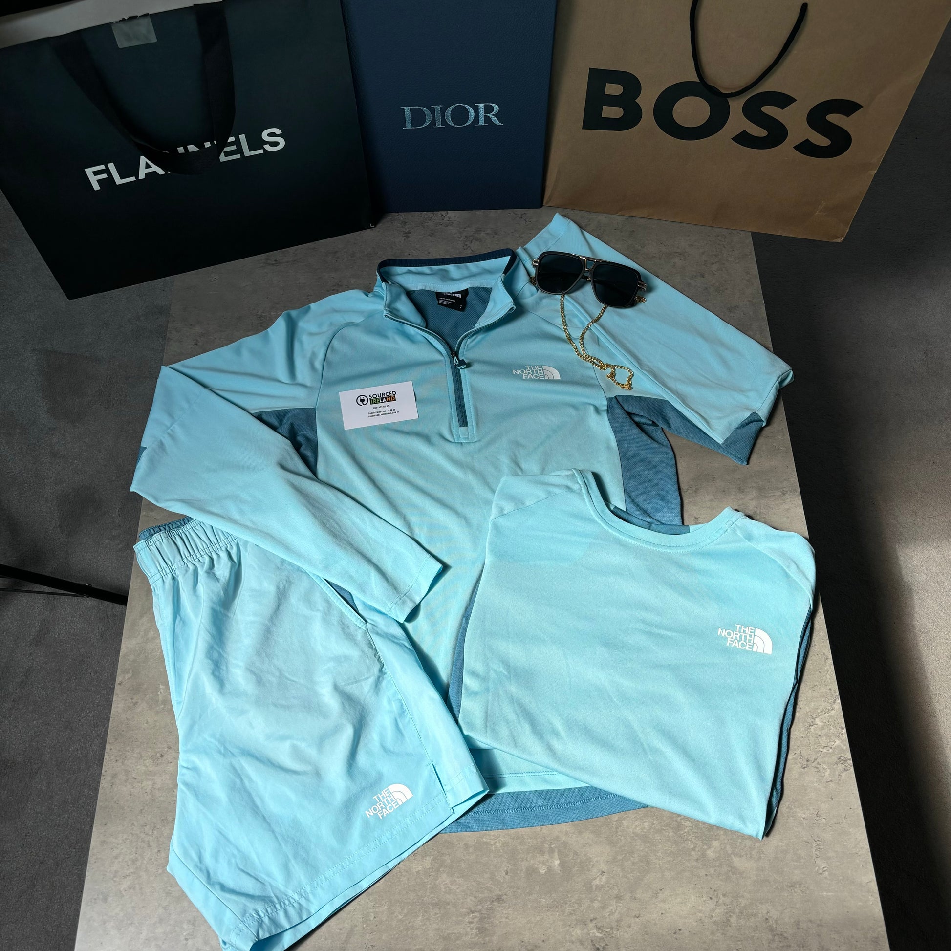 TNF 3 PIECE SET - AQUAMARINE